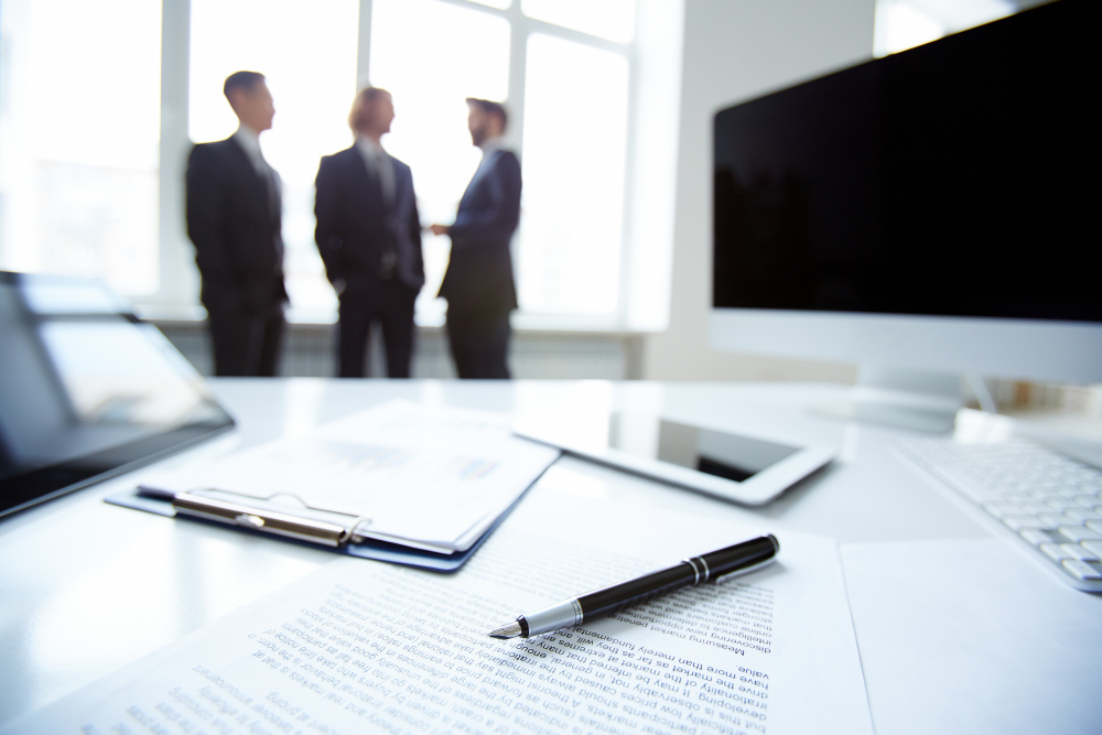 Lawyer office meeting showing legal consultation cost details