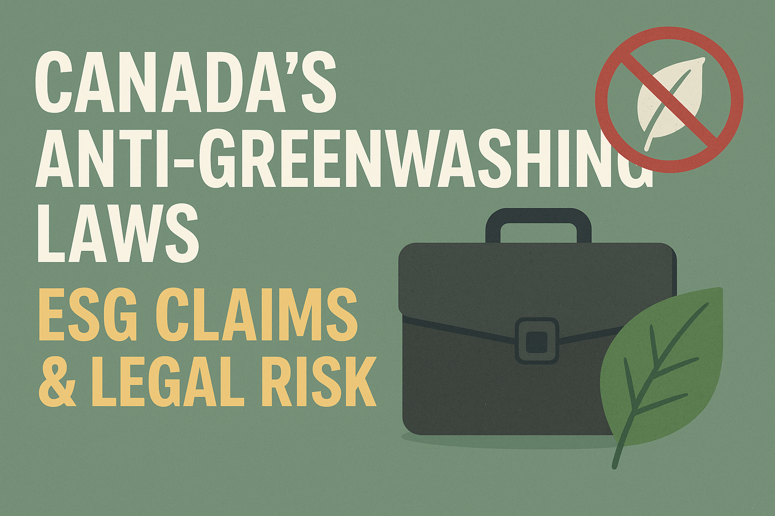 Canada’s anti-greenwashing laws and ESG claims under the Competition Act